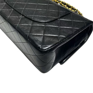 Vintage Classic Double Flap Medium Lambskin Quilted Black GHW