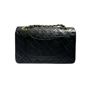 Vintage Classic Double Flap Medium Lambskin Quilted Black GHW