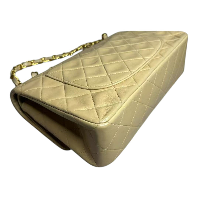 Vintage Classic Double Flap Small Lambskin Beige GHW