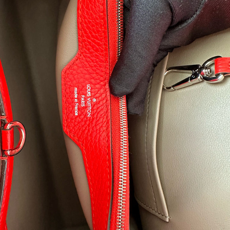 Capucines MM Taurillon Calfskin Red SHW