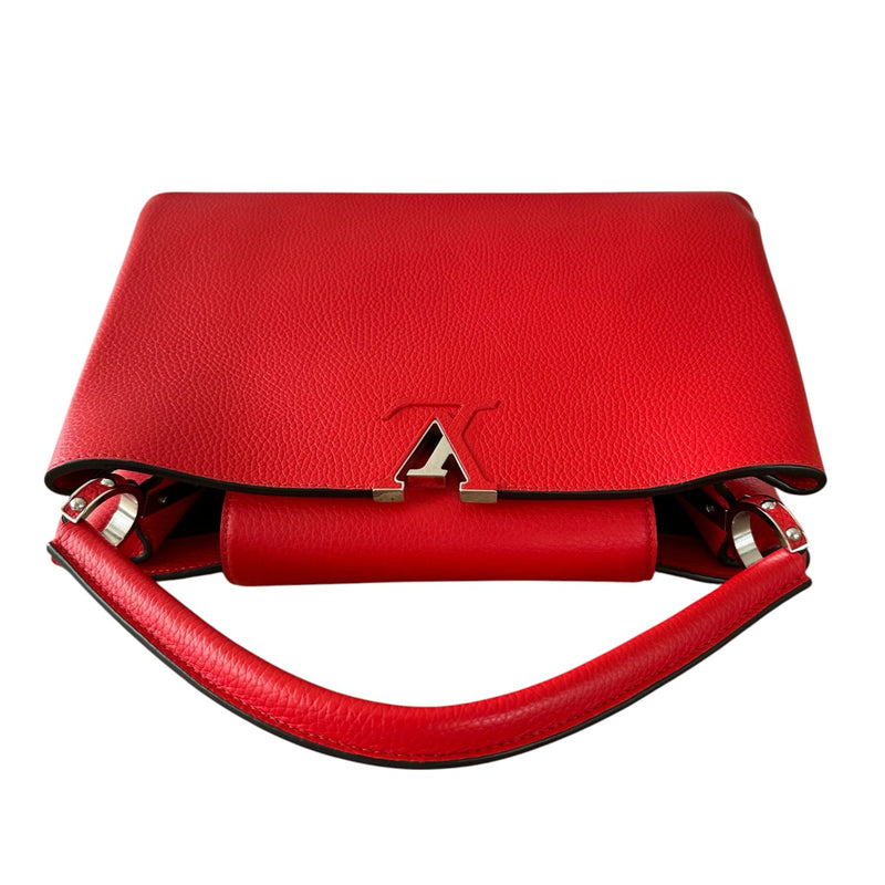 Capucines MM Taurillon Calfskin Red SHW