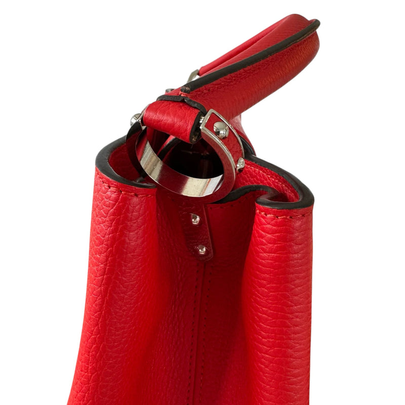 Capucines MM Taurillon Calfskin Red SHW