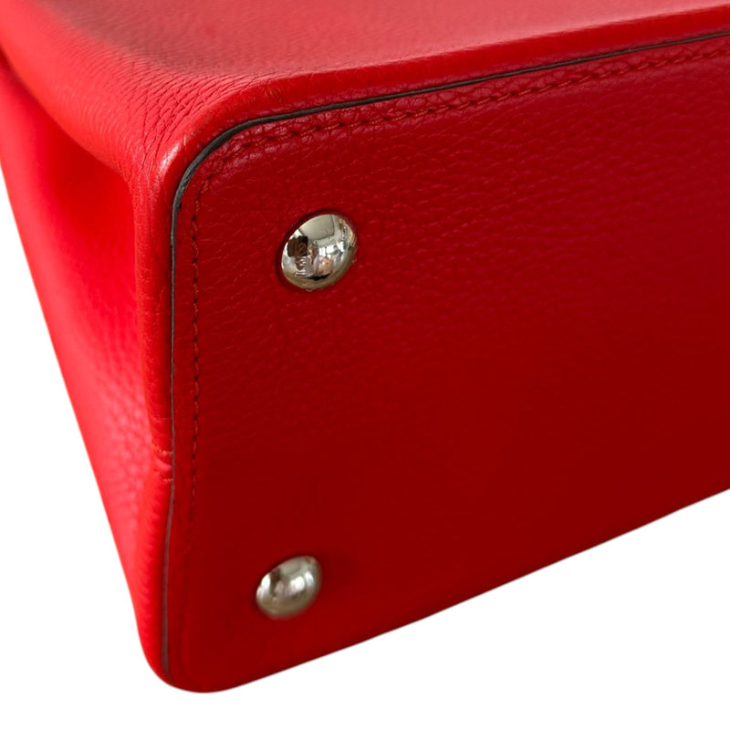 Capucines MM Taurillon Calfskin Red SHW