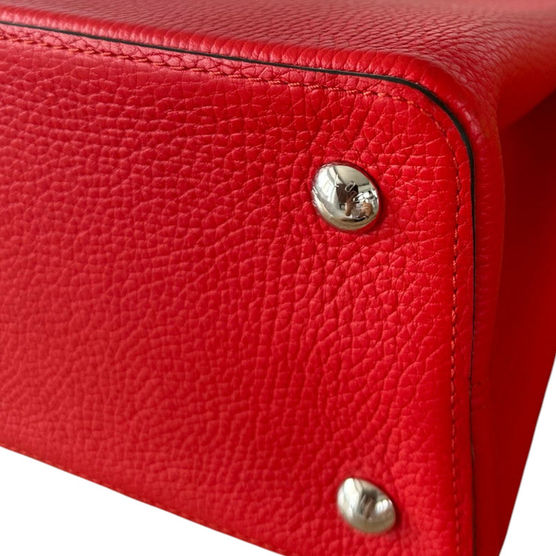Capucines MM Taurillon Calfskin Red SHW