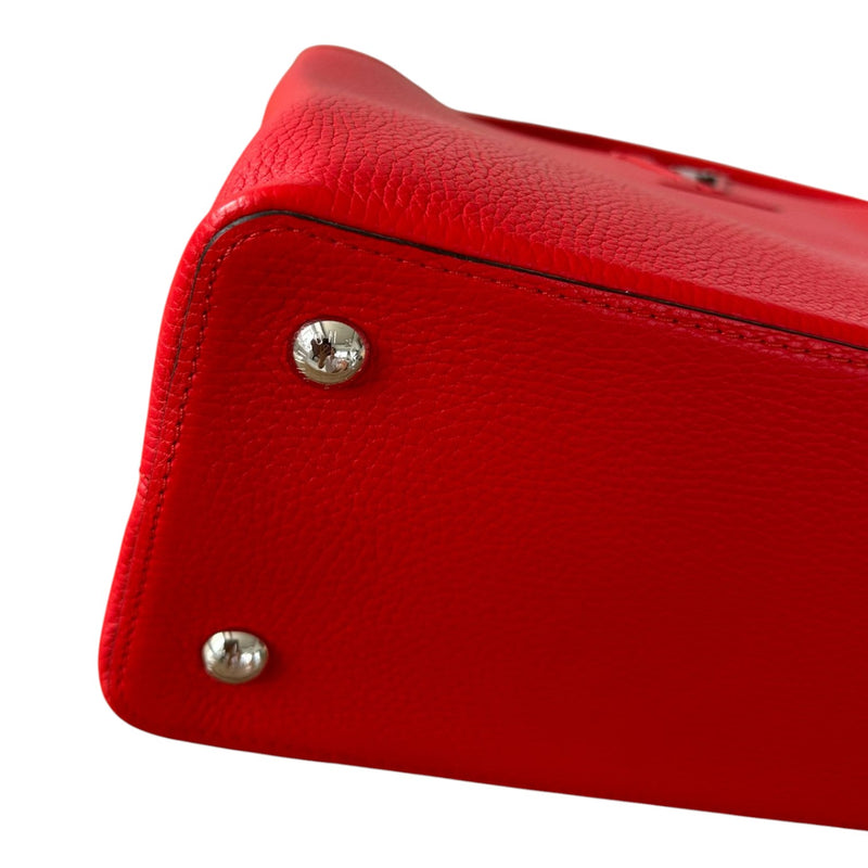 Capucines MM Taurillon Calfskin Red SHW