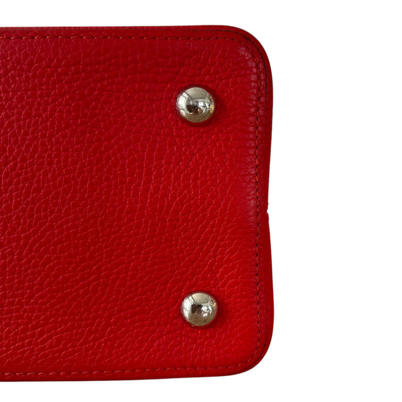 Capucines MM Taurillon Calfskin Red SHW