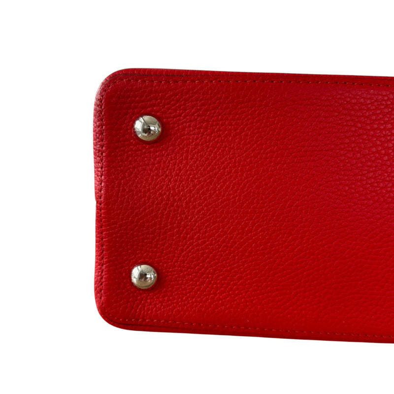 Capucines MM Taurillon Calfskin Red SHW