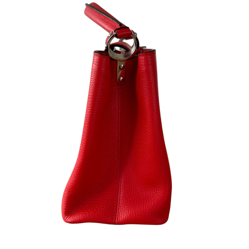 Capucines MM Taurillon Calfskin Red SHW