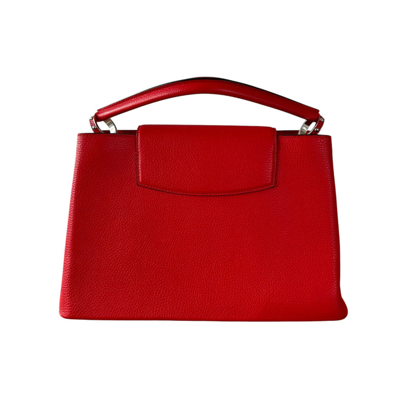 Capucines MM Taurillon Calfskin Red SHW