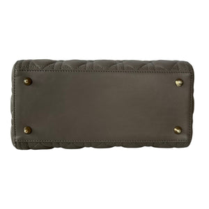 Lady Dior Medium Top Flap Lambskin Cannage Grey GHW