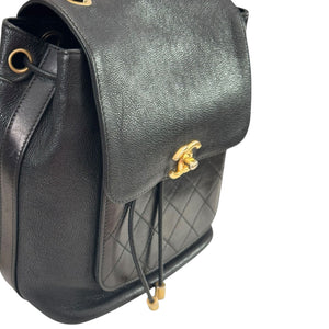 Business Affinity Backpack Caviar Quilted Black GHW
