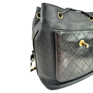 Business Affinity Backpack Caviar Quilted Black GHW
