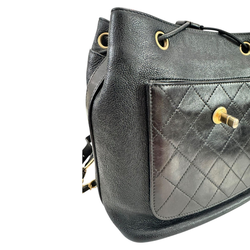 Business Affinity Backpack Caviar Quilted Black GHW