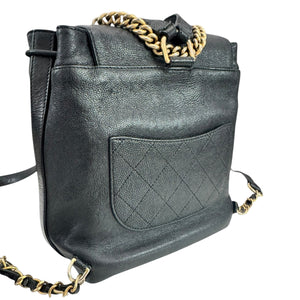 Business Affinity Backpack Caviar Quilted Black GHW