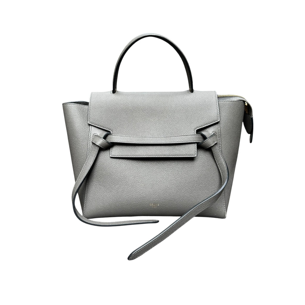 Micro Belt Grained Calfskin Grey GHW