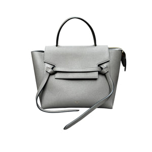 Micro Belt Grained Calfskin Grey GHW