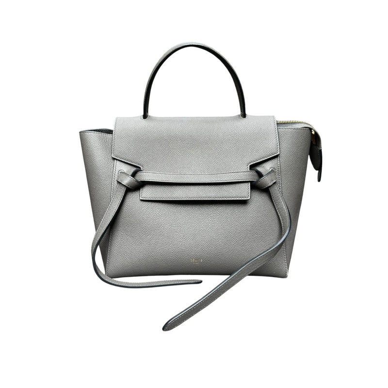 Micro Belt Grained Calfskin Grey GHW