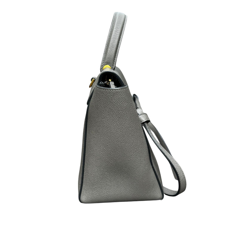 Micro Belt Grained Calfskin Grey GHW