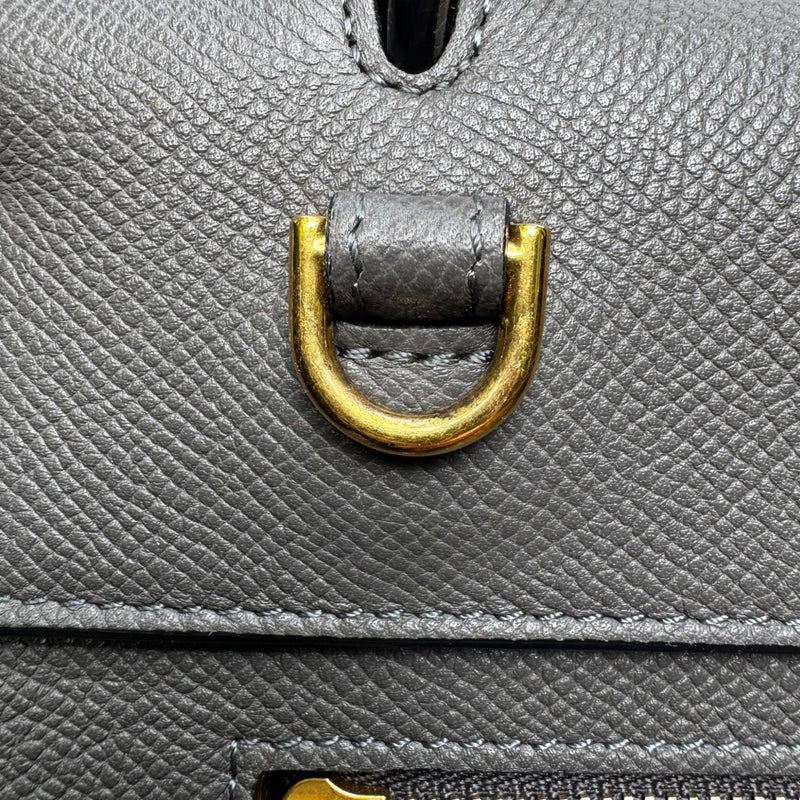 Micro Belt Grained Calfskin Grey GHW