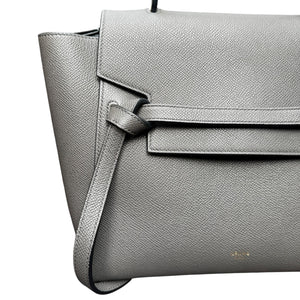 Micro Belt Grained Calfskin Grey GHW