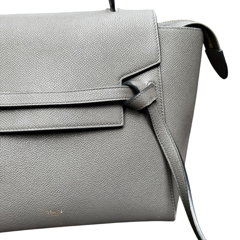 Micro Belt Grained Calfskin Grey GHW