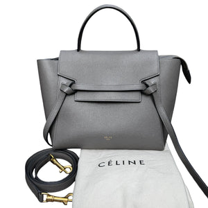 Micro Belt Grained Calfskin Grey GHW
