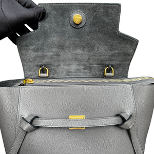 Micro Belt Grained Calfskin Grey GHW