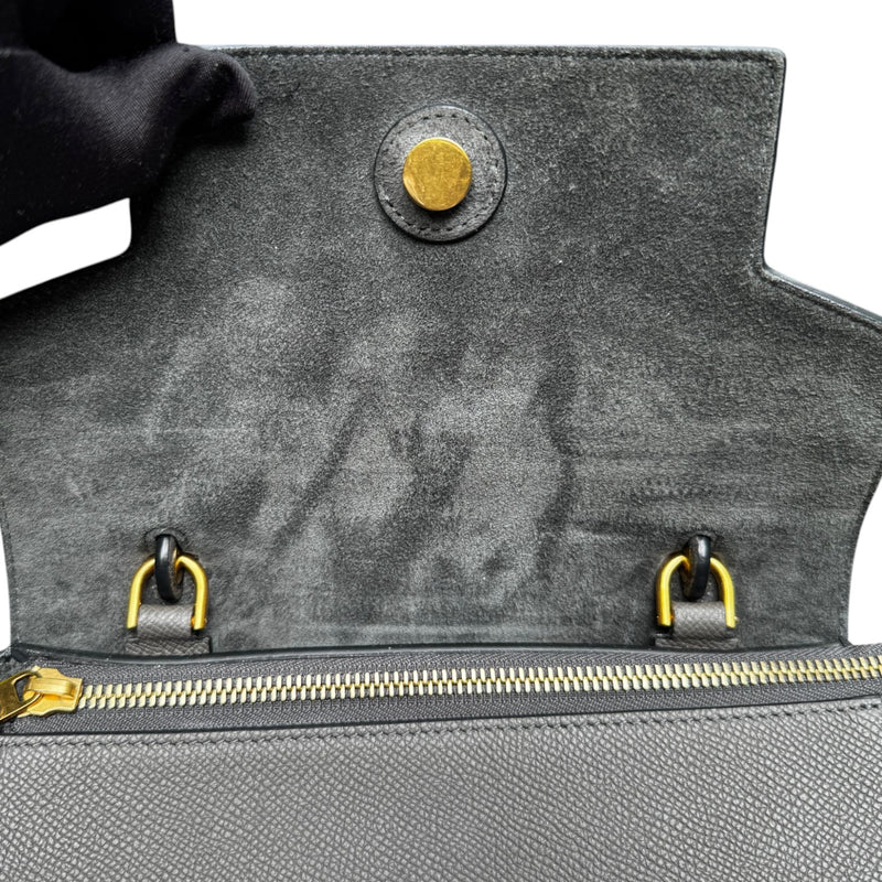 Micro Belt Grained Calfskin Grey GHW