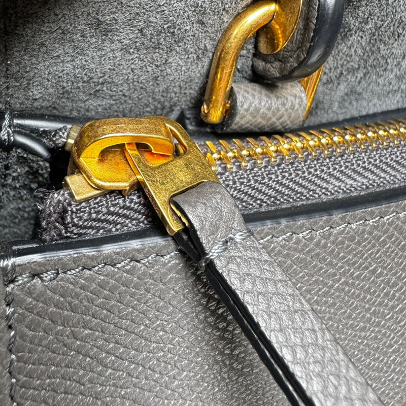 Micro Belt Grained Calfskin Grey GHW
