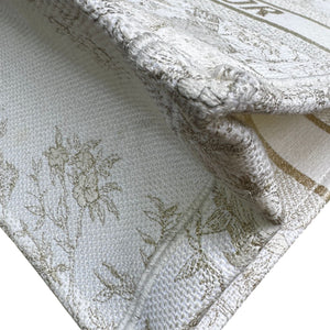 Book Tote Medium Jardin D'Hiver Canvas White Gold