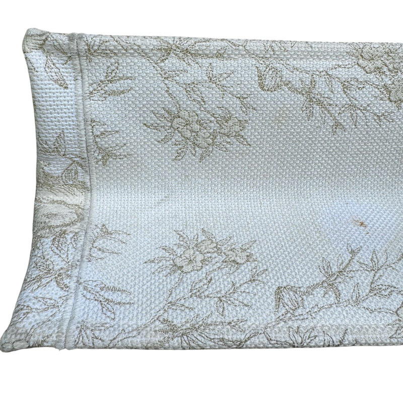 Book Tote Medium Jardin D'Hiver Canvas White Gold