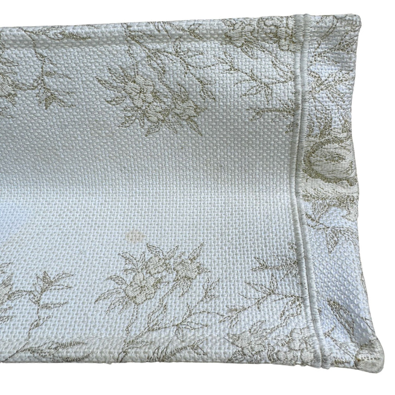Book Tote Medium Jardin D'Hiver Canvas White Gold