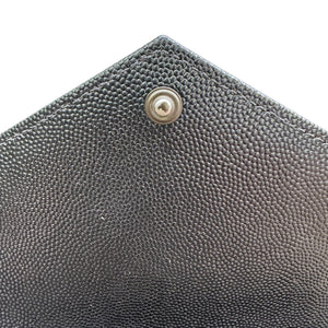 Chain Wallet Grain De Poudre Matelasse Chevron Black BHW