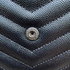 Chain Wallet Grain De Poudre Matelasse Chevron Black BHW