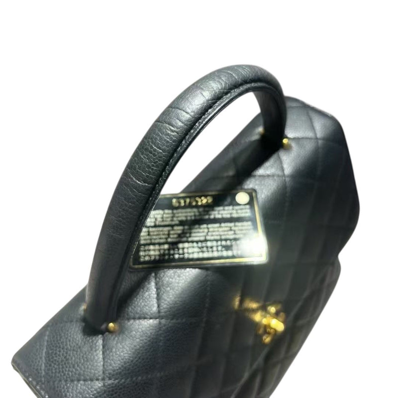 Vintage Jumbo Kelly Flap Caviar Quilted Black GHW