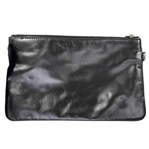 22 Medium Shiny Calfskin Quilted Black SHW