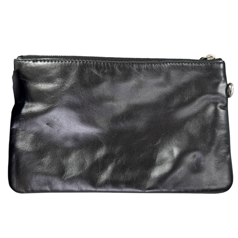 22 Medium Shiny Calfskin Quilted Black SHW