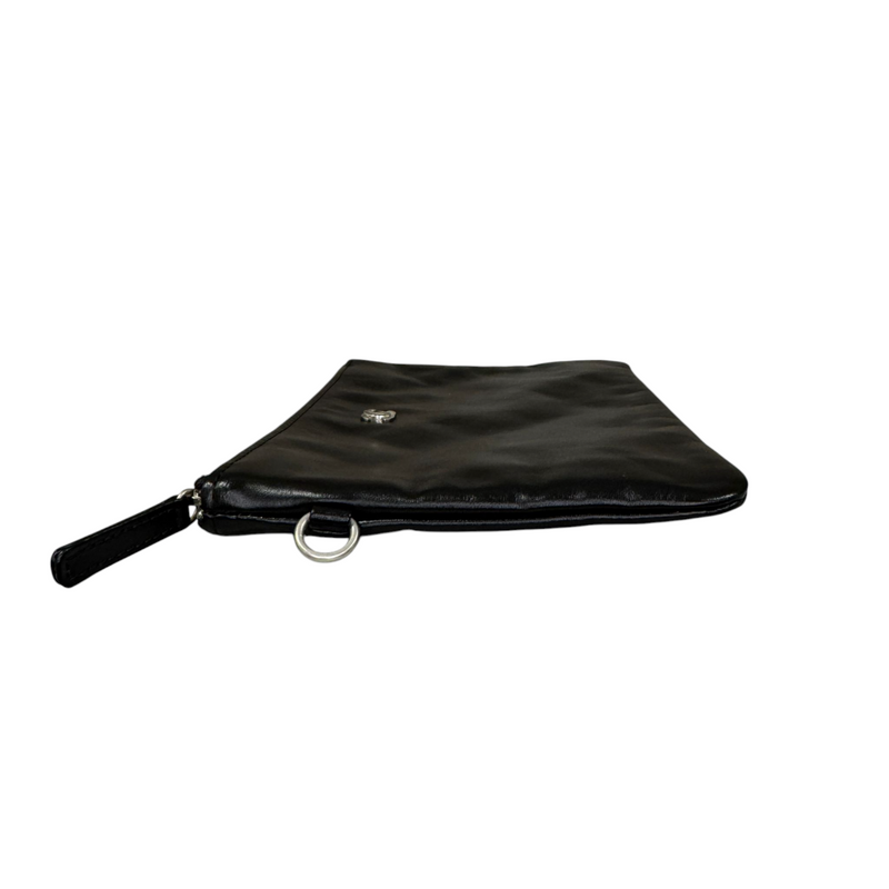 22 Medium Shiny Calfskin Quilted Black SHW