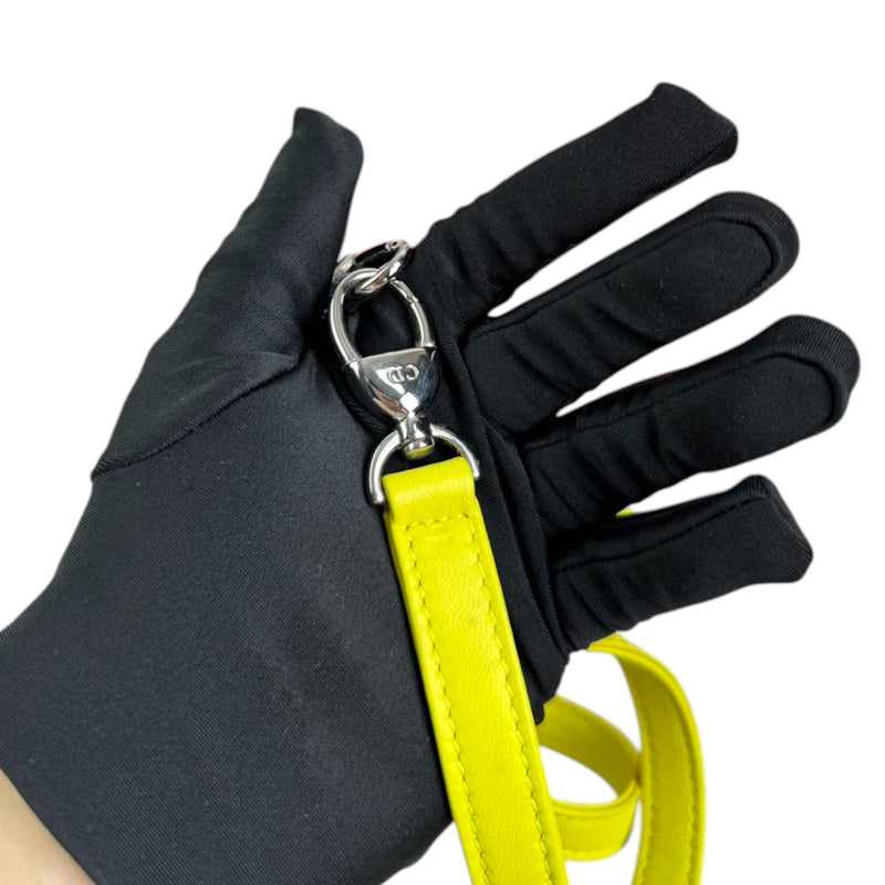 Lady Dior Tri-Color Large Lambskin Yellow Navy Pink SHW