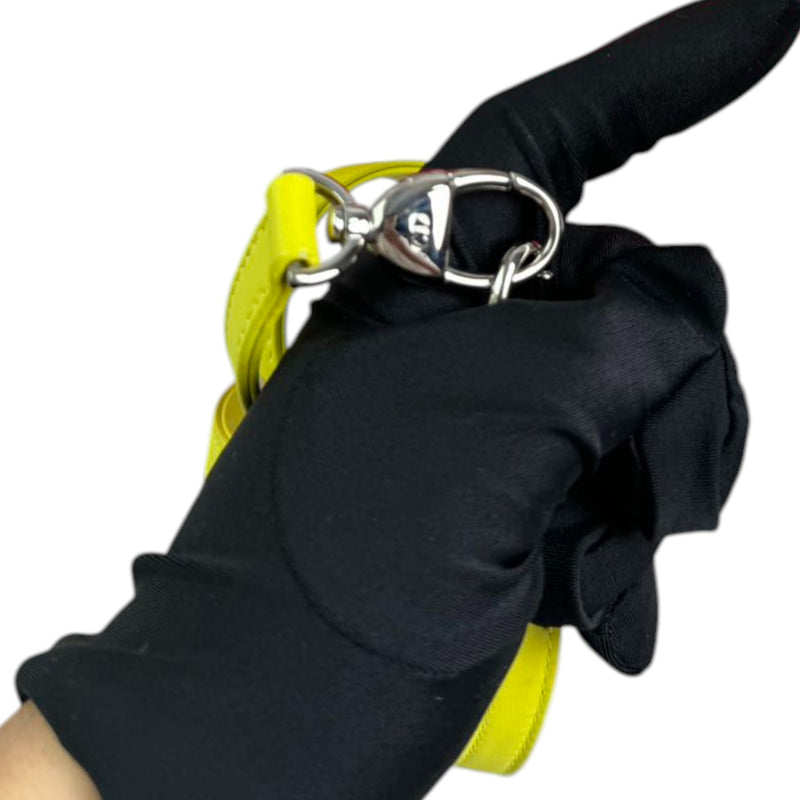 Lady Dior Tri-Color Large Lambskin Yellow Navy Pink SHW