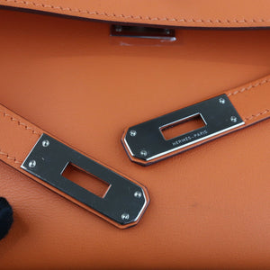Kelly Cut Clutch Pochette Swift Orange PHW