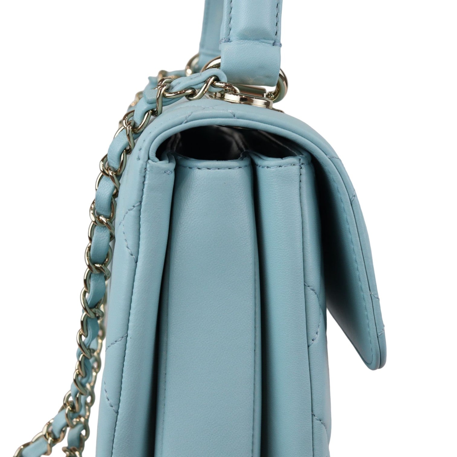 Chanel Trendy CC Flap Small Lambskin Quilted Light Blue GHW