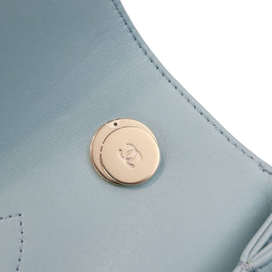 Trendy CC Flap Small Lambskin Quilted Light Blue GHW