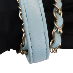 Trendy CC Flap Small Lambskin Quilted Light Blue GHW