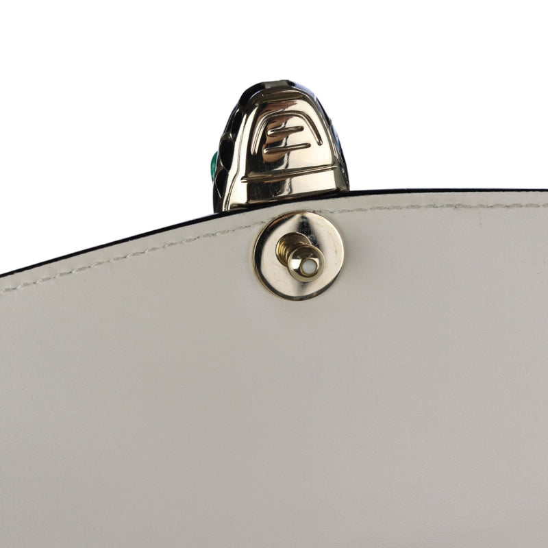 Serpenti Forever Shoulder Calfskin Quilted White GHW