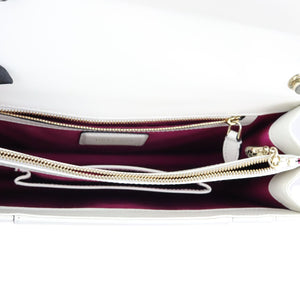 Serpenti Forever Shoulder Calfskin Quilted White GHW