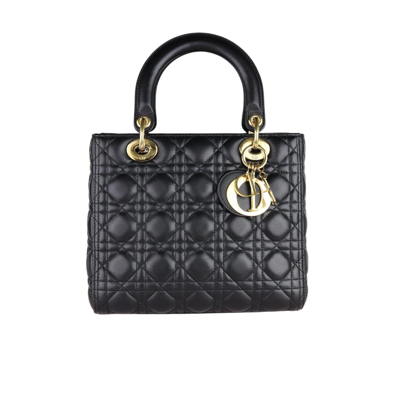 Lady Dior Medium Lambskin Black GHW
