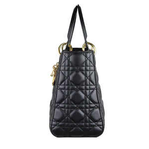 Lady Dior Medium Lambskin Black GHW