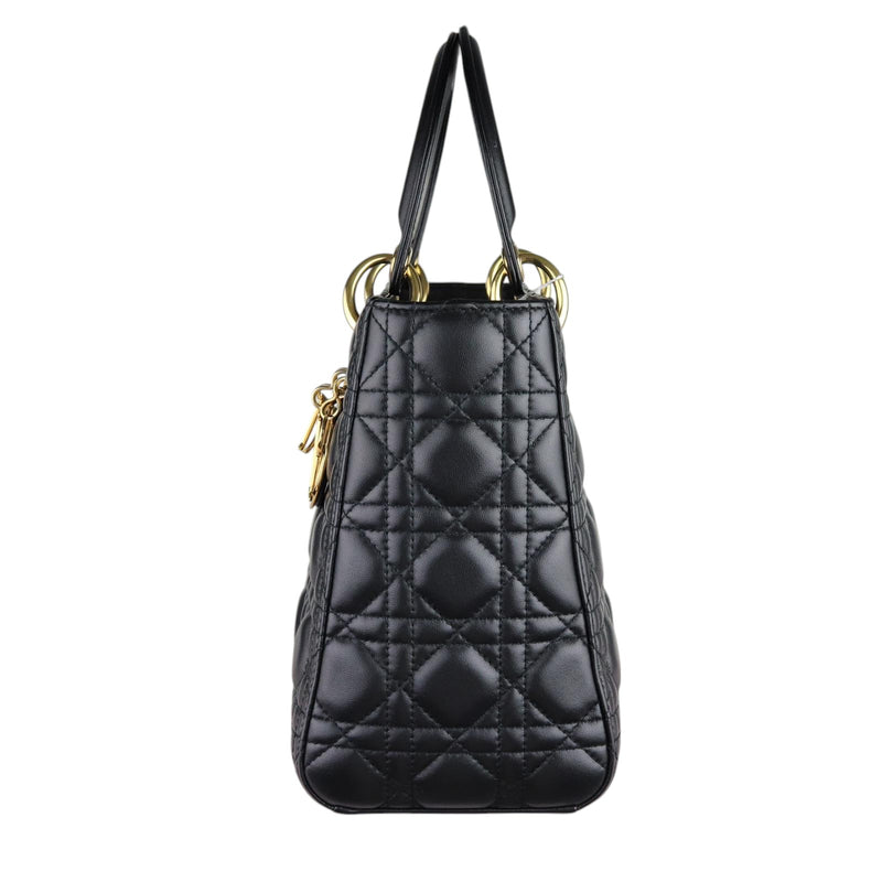 Lady Dior Medium Lambskin Black GHW