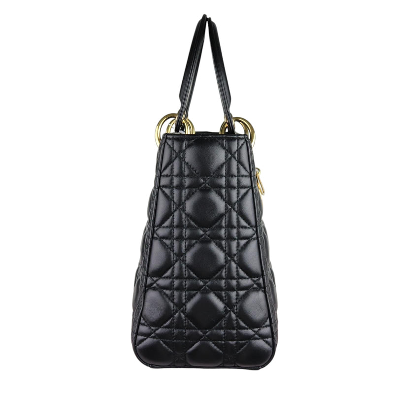 Lady Dior Medium Lambskin Black GHW